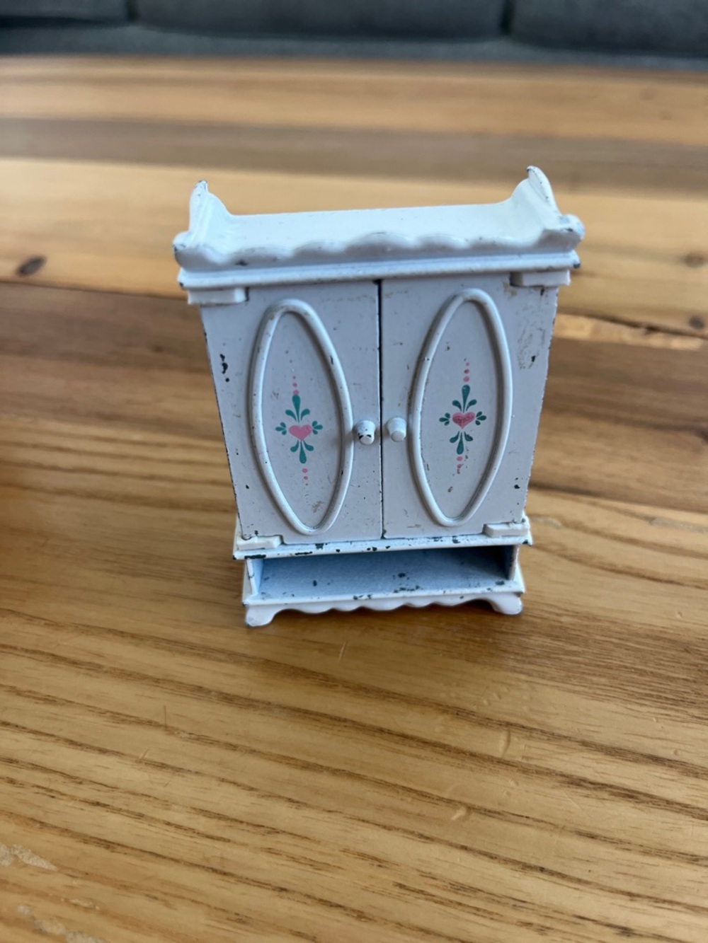 Mattel White Armoire with Pink and Green Floral Accents